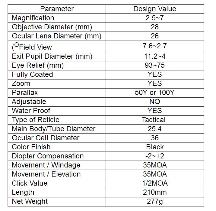 Hunting Tactical Rifle Scope